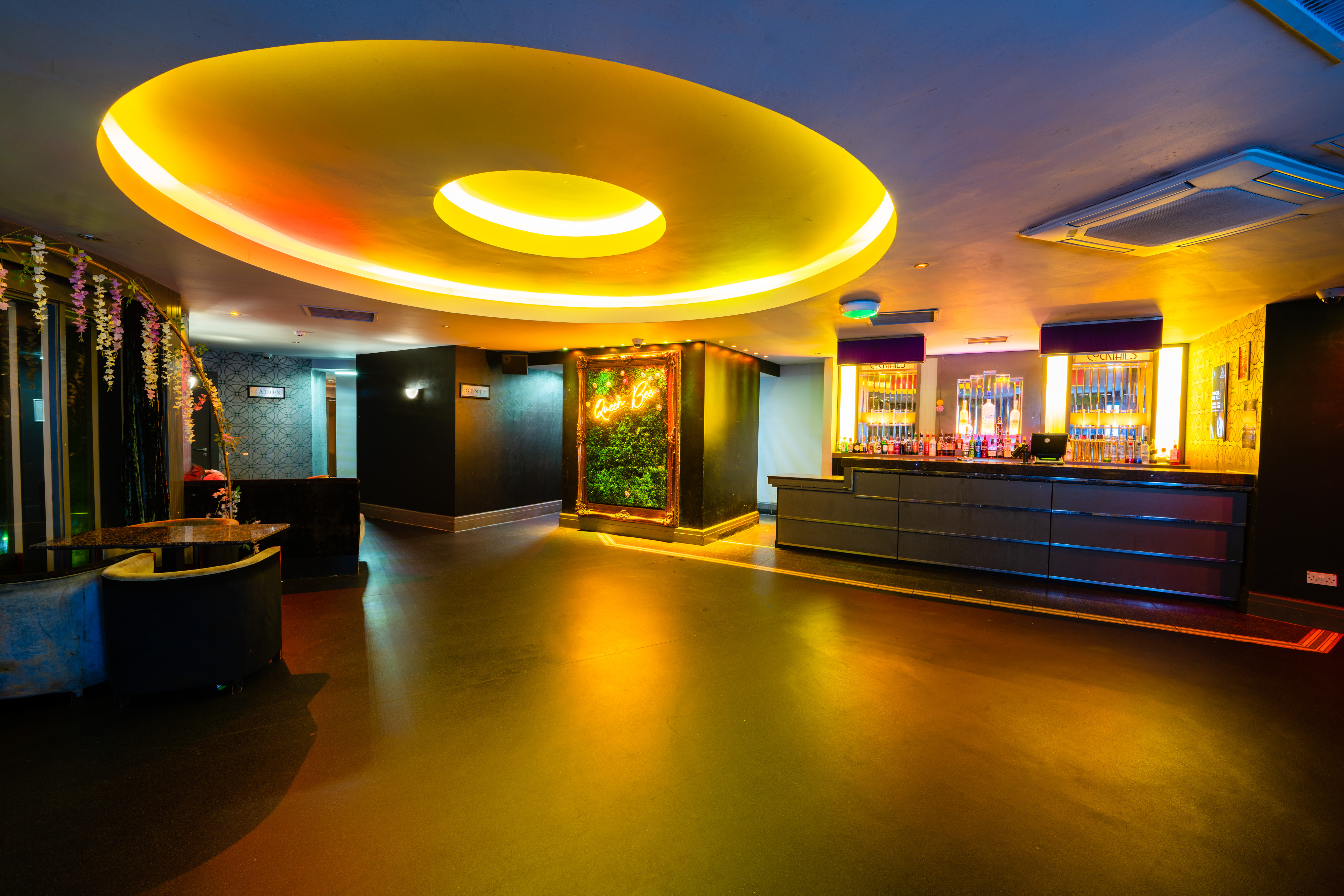 CÎROC at Pryzm Brighton: modern venue with ambient lighting for events and gatherings.