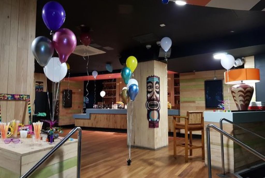 Vibrant Tiki Room in Pryzm Brighton, ideal for festive parties and celebrations.