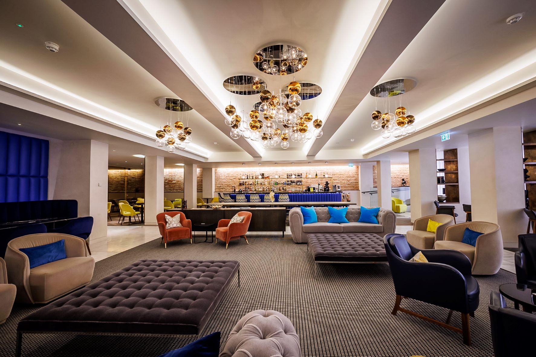 Modern lounge at One Moorgate Place, ideal for networking events and meetings.