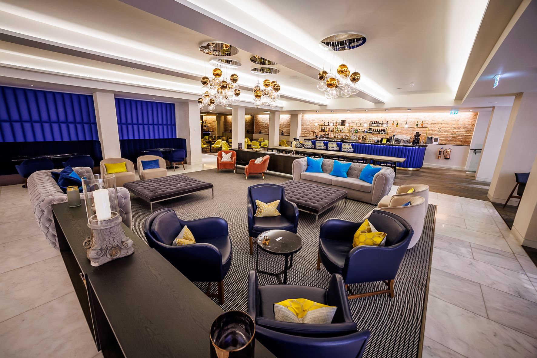 Modern lounge at One Moorgate Place, ideal for networking events and meetings.