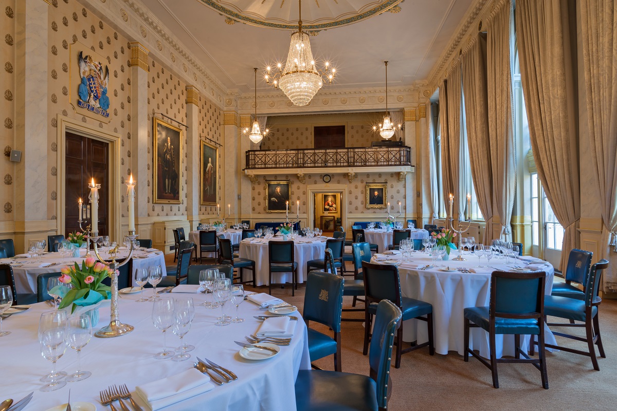 Elegant dining room in The Great Hall, perfect for upscale events and corporate gatherings.