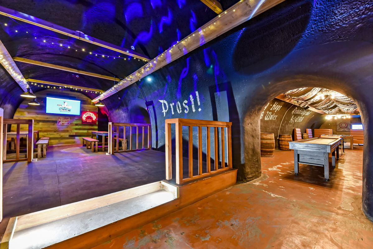 Bermondsey Bierkeller at London Bridge, rustic decor for themed events and gatherings.