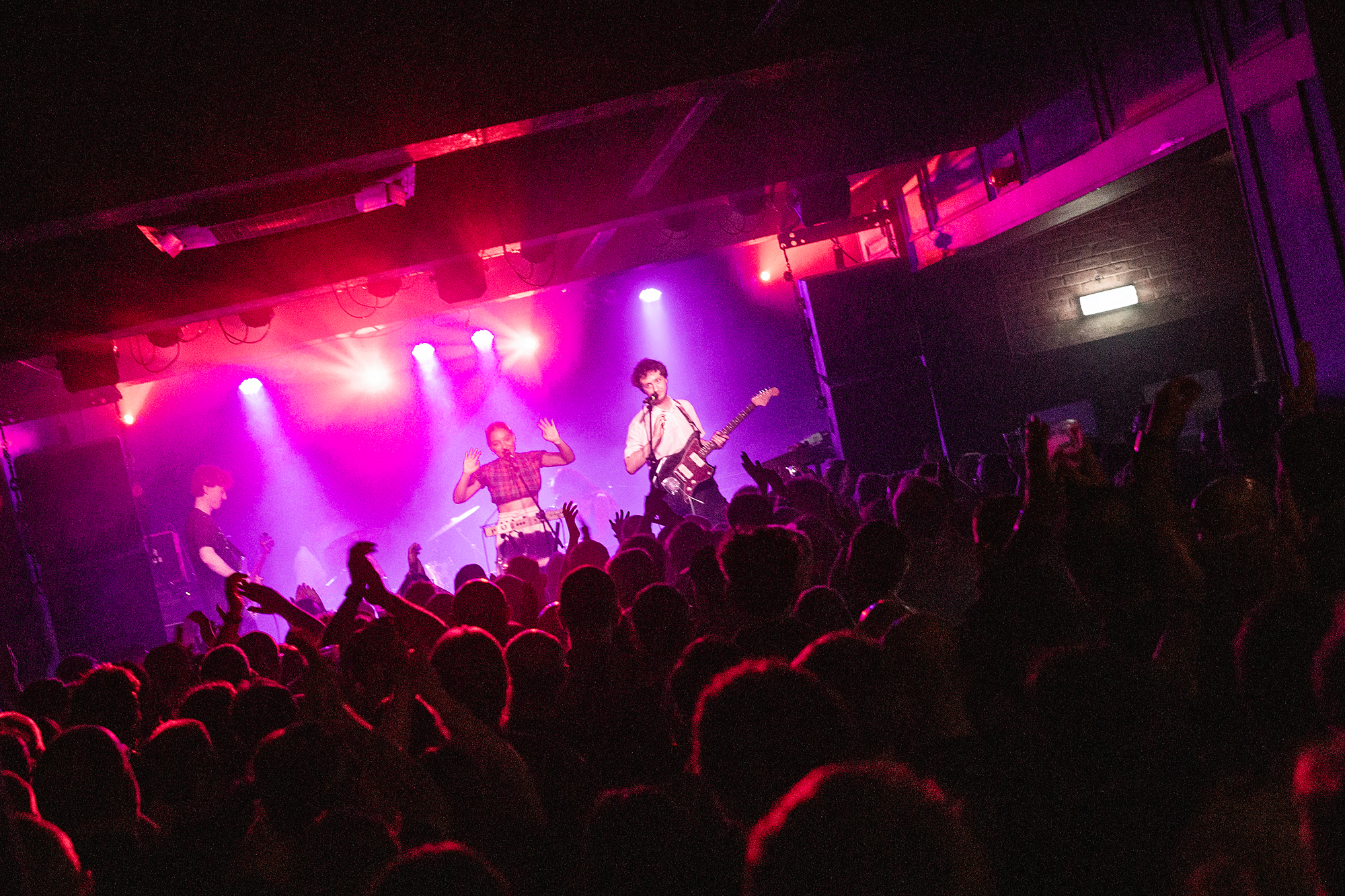 Vibrant live music event at Castle & Falcon with dynamic lighting and engaged audience.