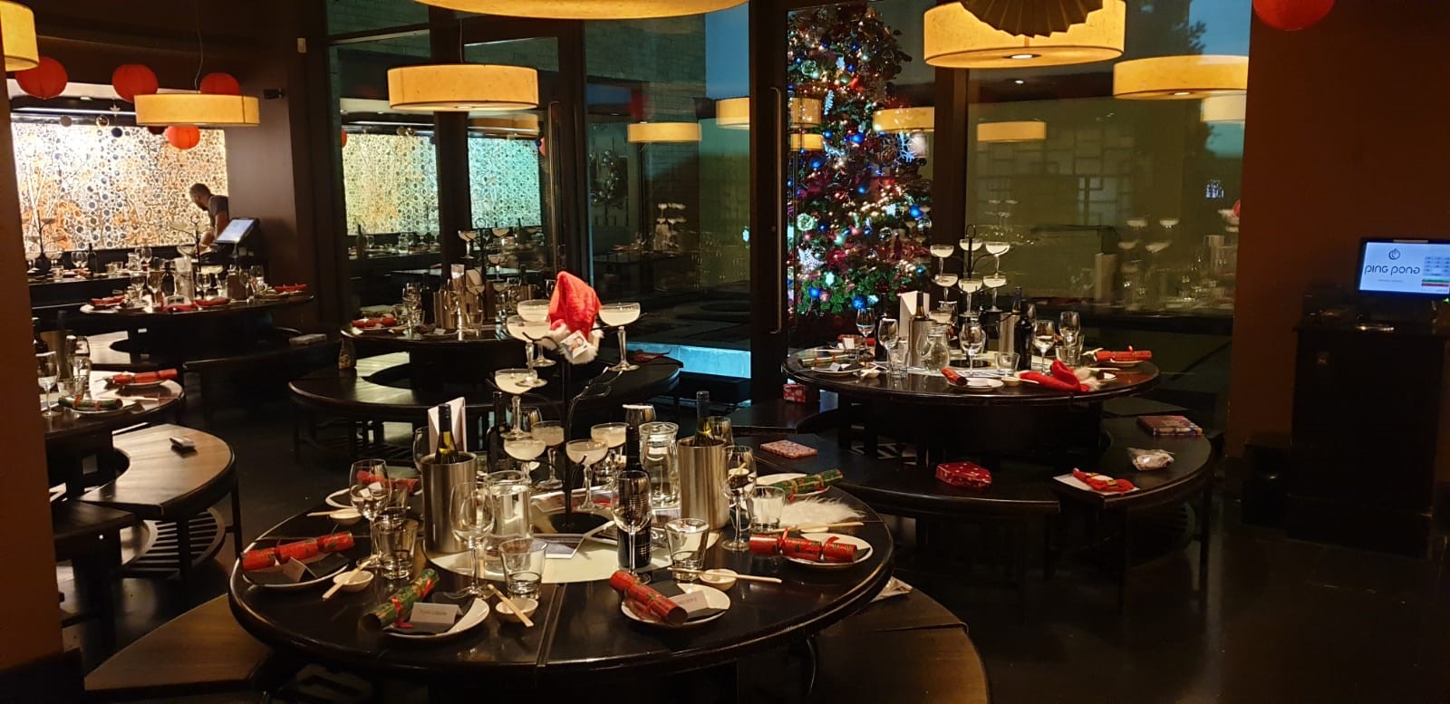 Elegant dining setup for Christmas bookings at Ping Pong Soho, perfect for upscale events.