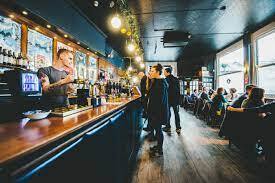 The Cocktail Lounge at The Lock Tavern, a stylish bar setting for private parties and events.