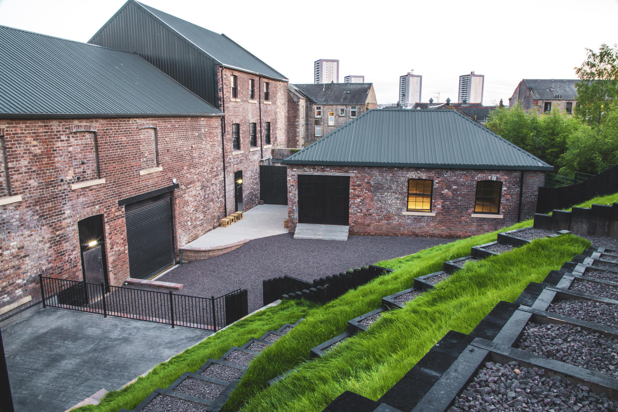 Versatile outdoor venue at The Engine Works, ideal for corporate and social events.