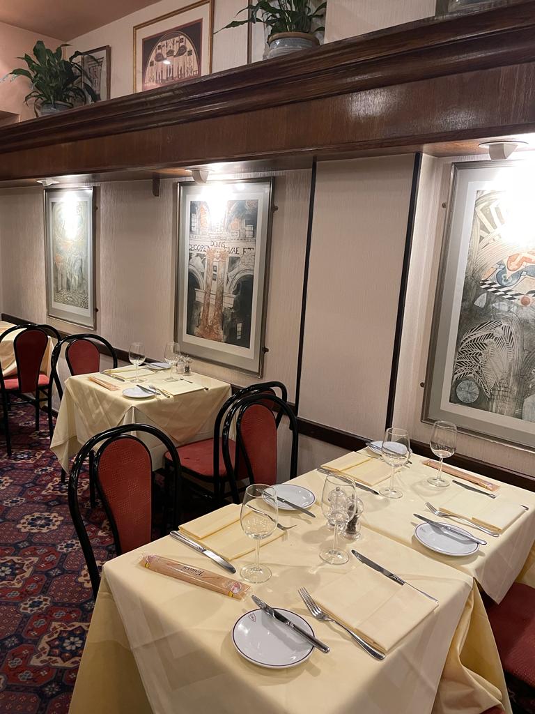 Elegant semi-private dining area in Bolton's Restaurant for corporate events and gatherings.