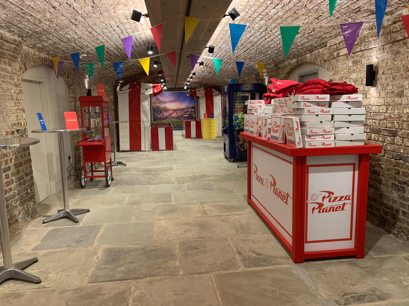 London Bridge Arches event space with colorful decor for networking and social gatherings.