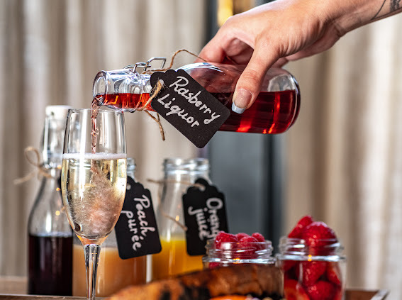 Stylish beverage station at The Store Croydon for interactive event mixology.