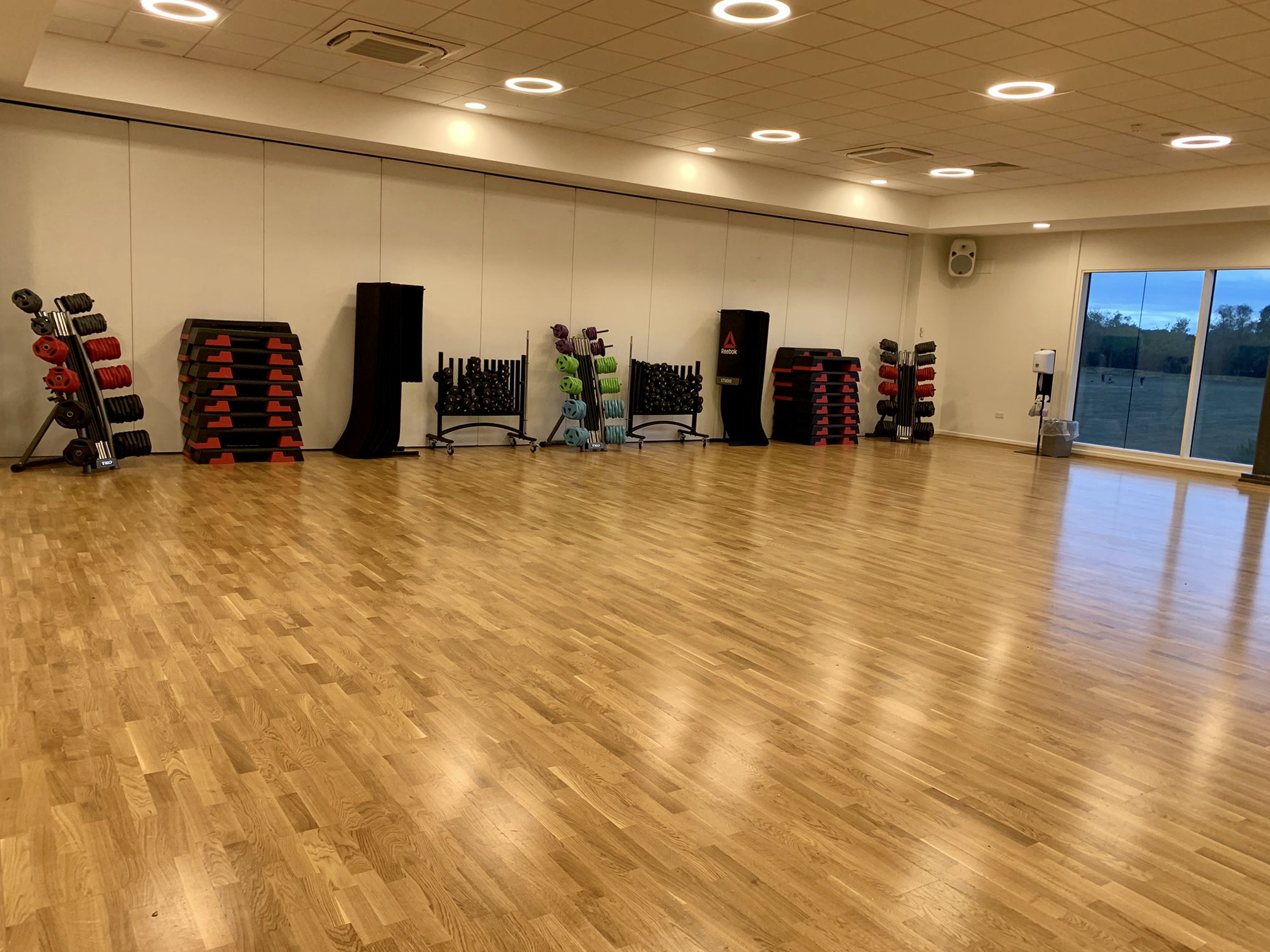 Spacious fitness studio in Basildon for wellness events and group classes.