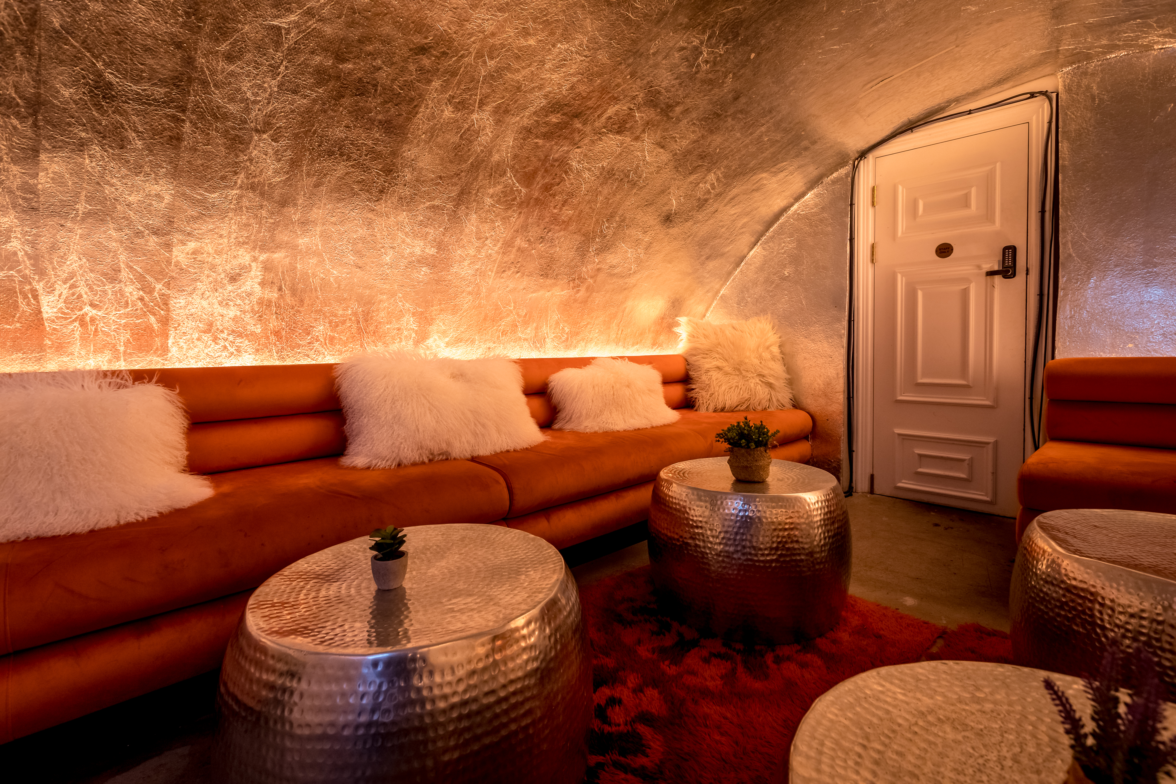 Stylish lounge at The Vault, perfect for networking events and meetings.