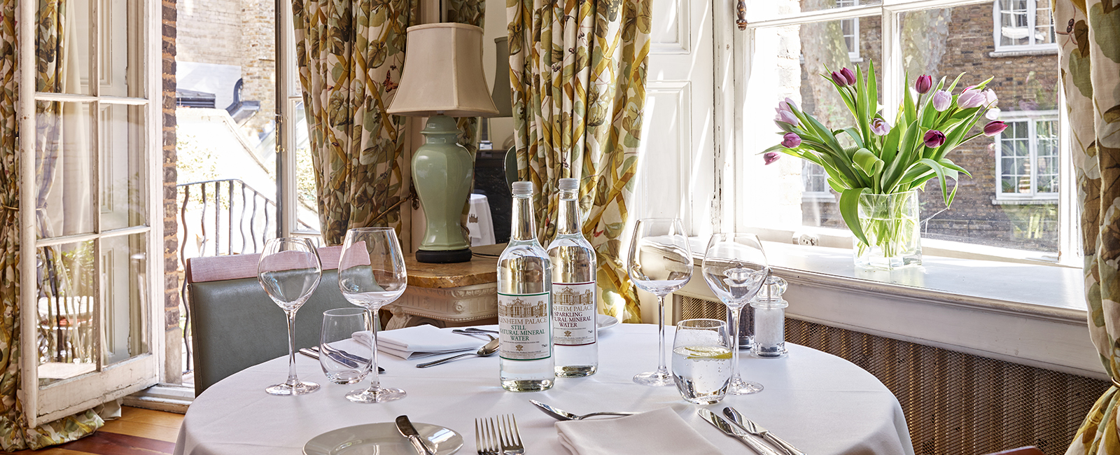 Elegant dining table at University Women's Club, perfect for corporate events and gatherings.