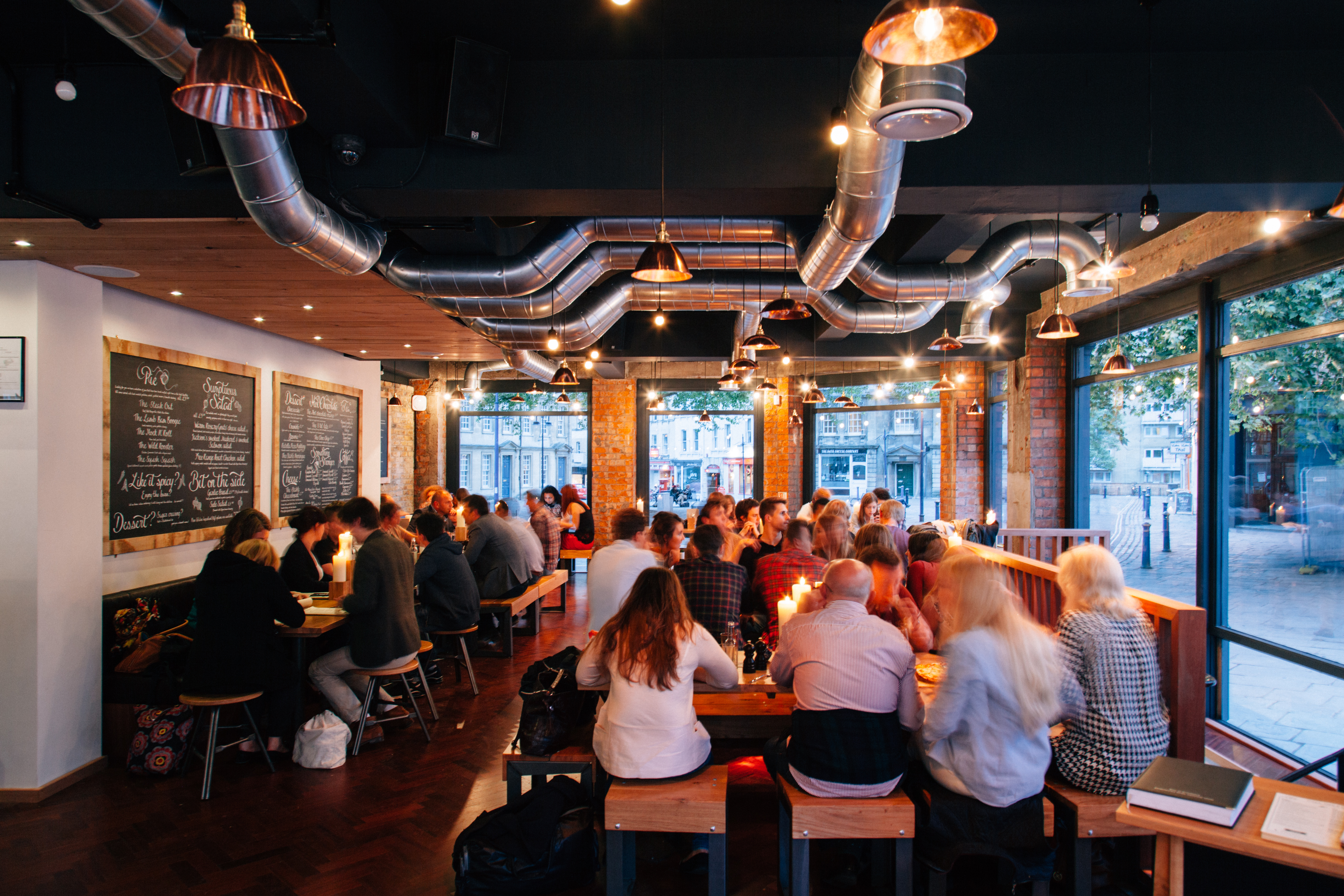Vibrant event space at The Bath Stable for networking and casual gatherings.