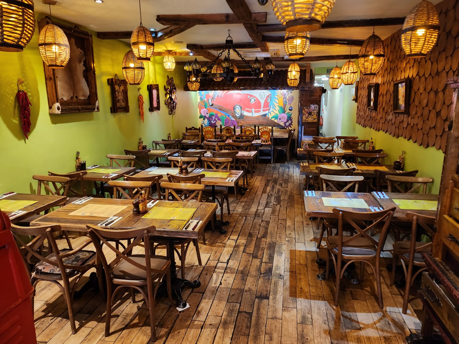 VW Bar Area in Desperados with rustic decor, perfect for networking dinners and casual events.
