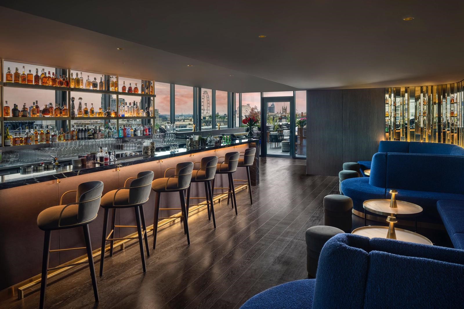 AMANO Covent Garden rooftop bar, city views, cocktail events