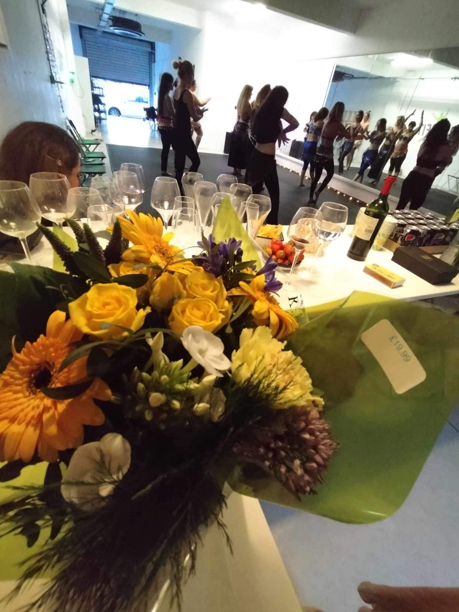 Elegant table setting with floral centerpiece for a sophisticated event in Jump Studios Bristol.