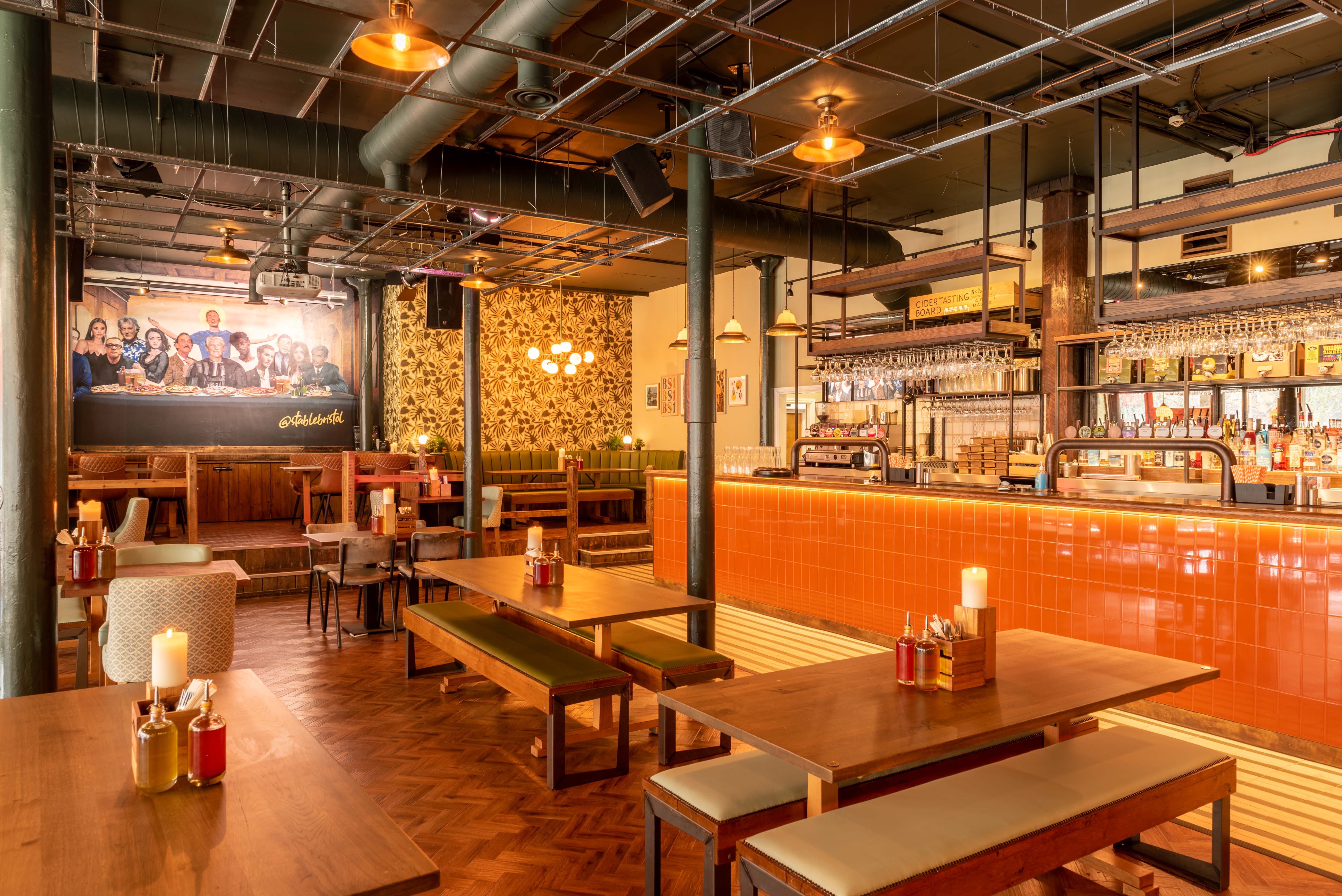 Vibrant venue hire at The Bristol Stable for casual meetings and networking events.