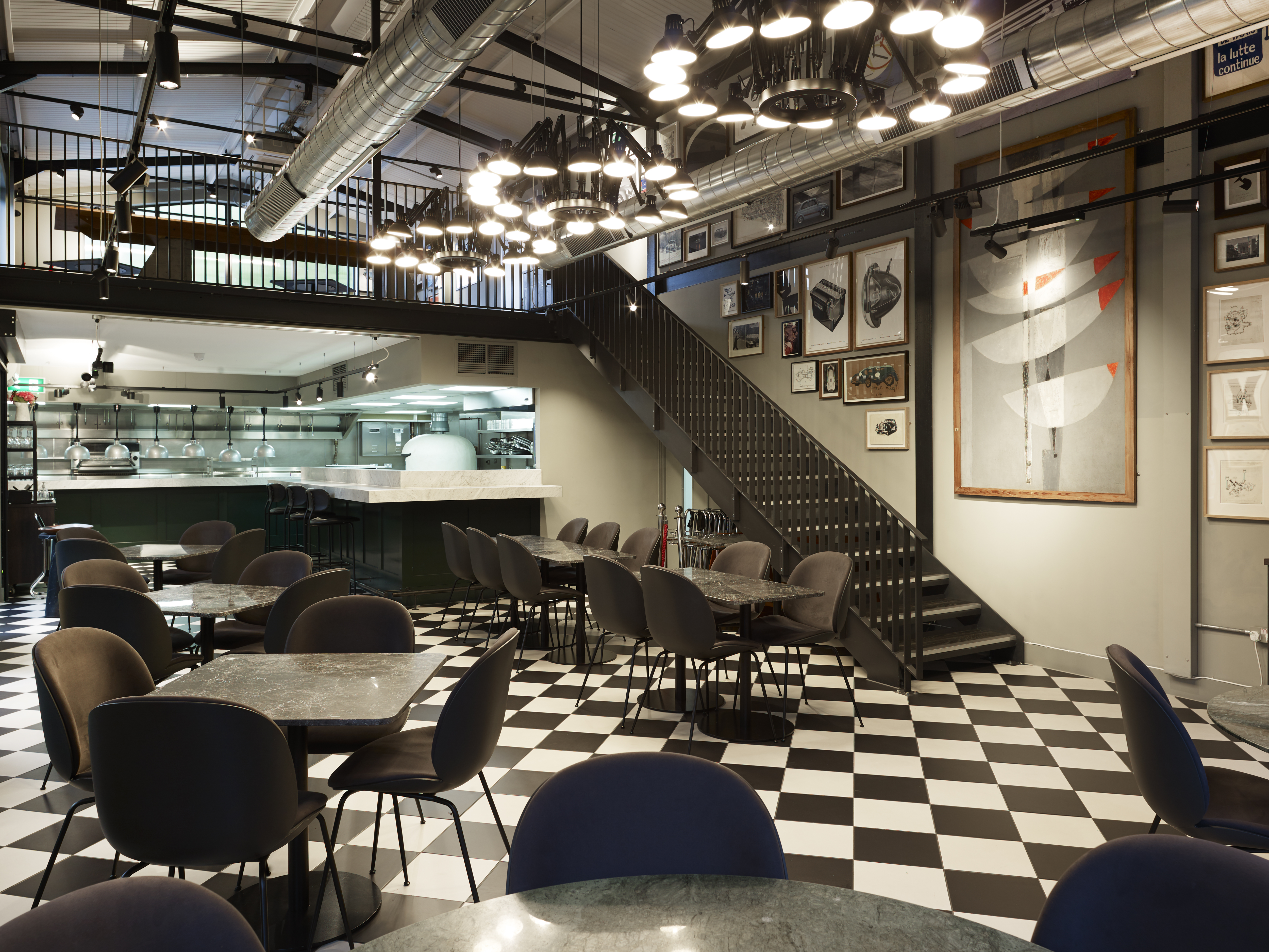 Modern dining venue with chic decor for intimate gatherings and corporate events.