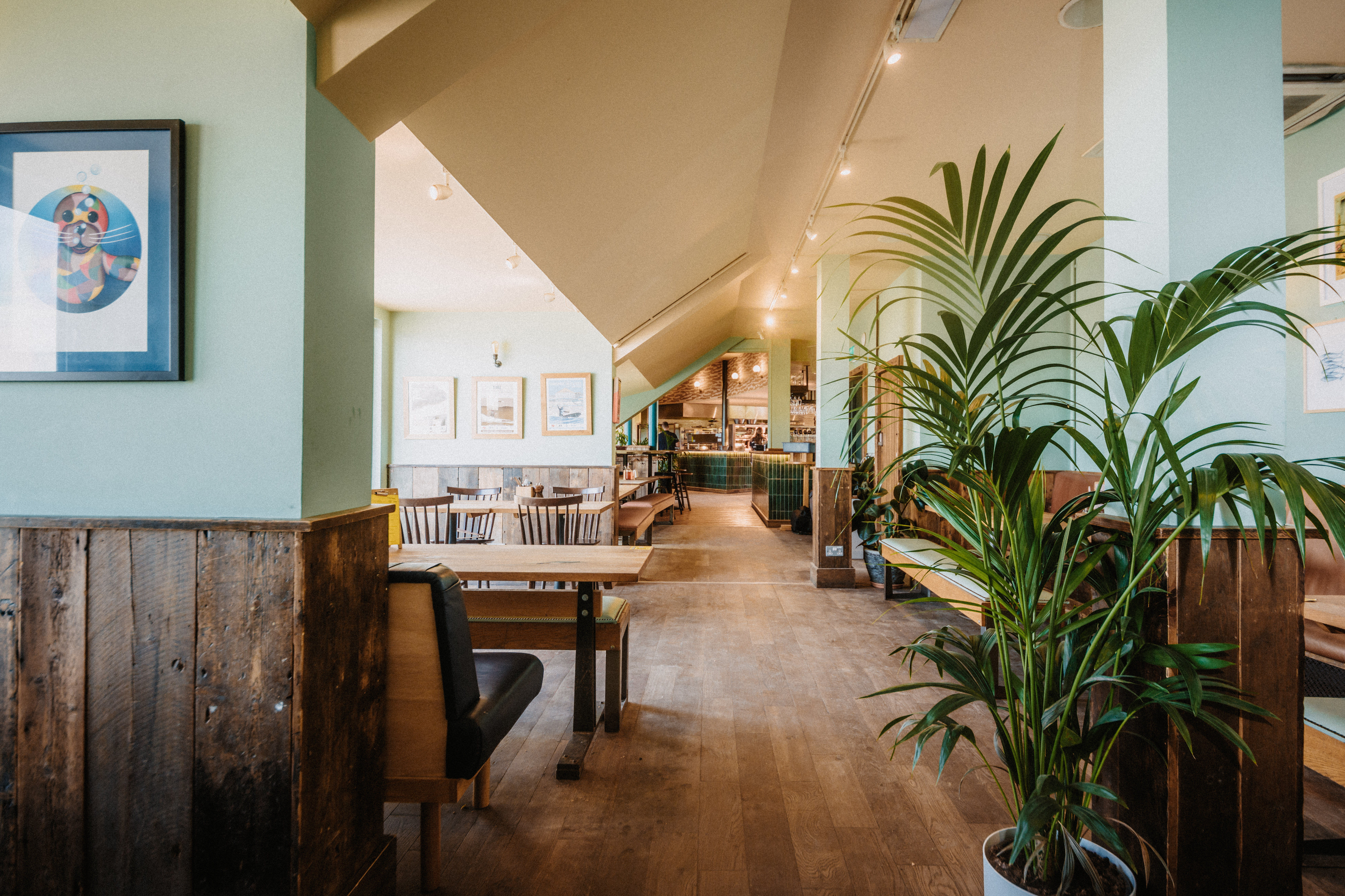 Longboard Bar at Fistral Stable: spacious venue with natural light for events and meetings.