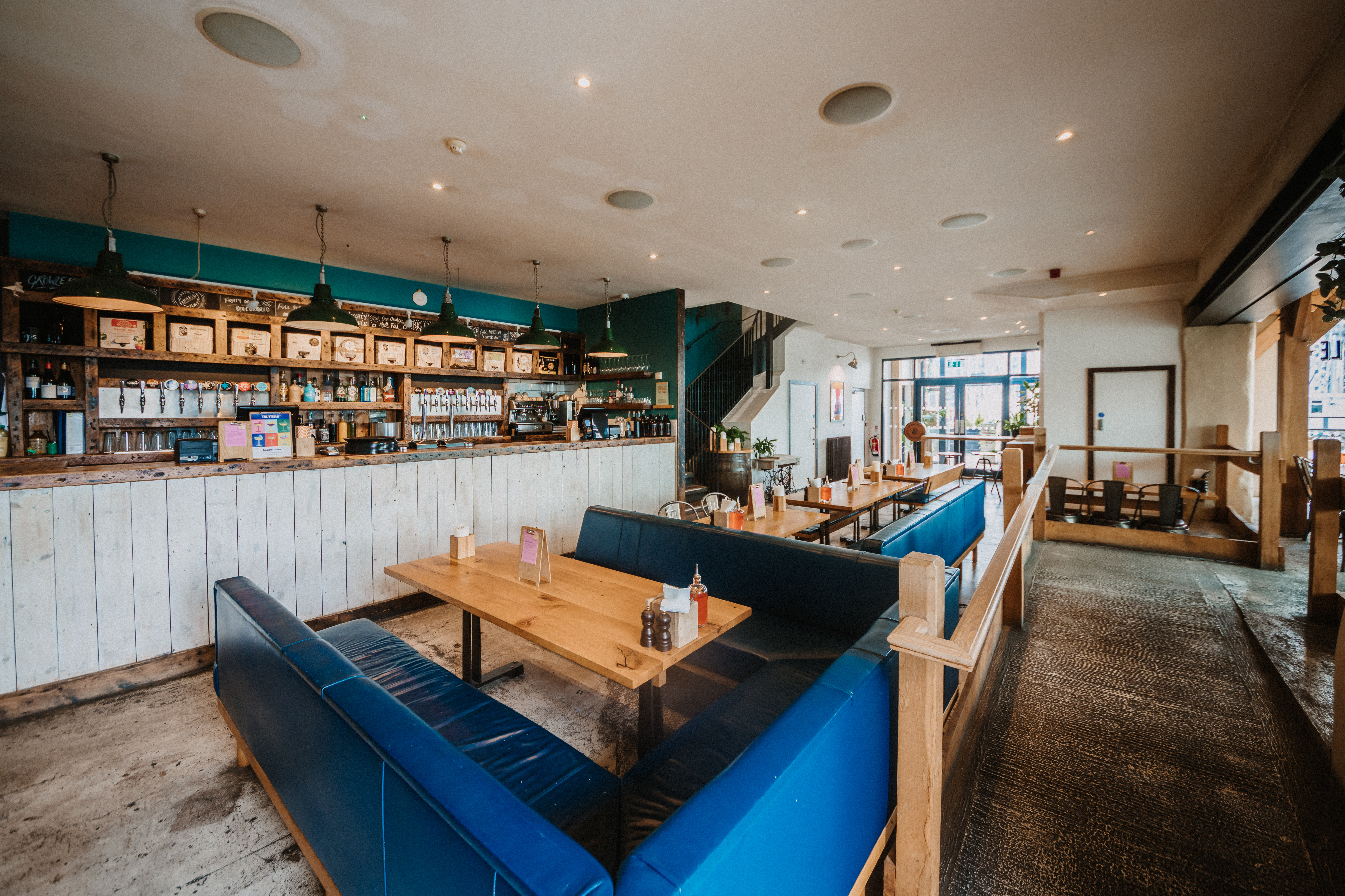 Modern venue hire in The Plymouth Stable with spacious seating for events and meetings.