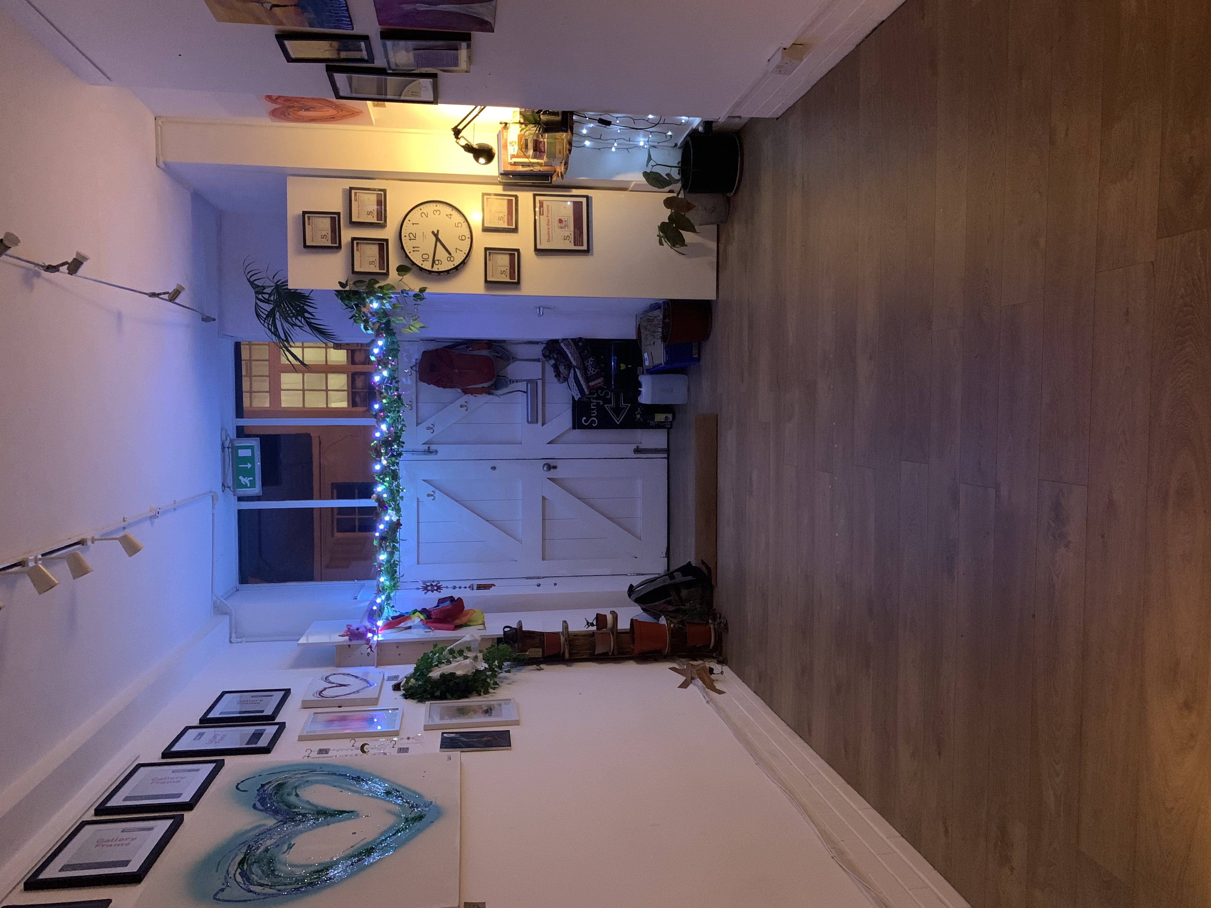 Welcoming entryway of Sunflower Studio, ideal for events with soft lighting and decor.