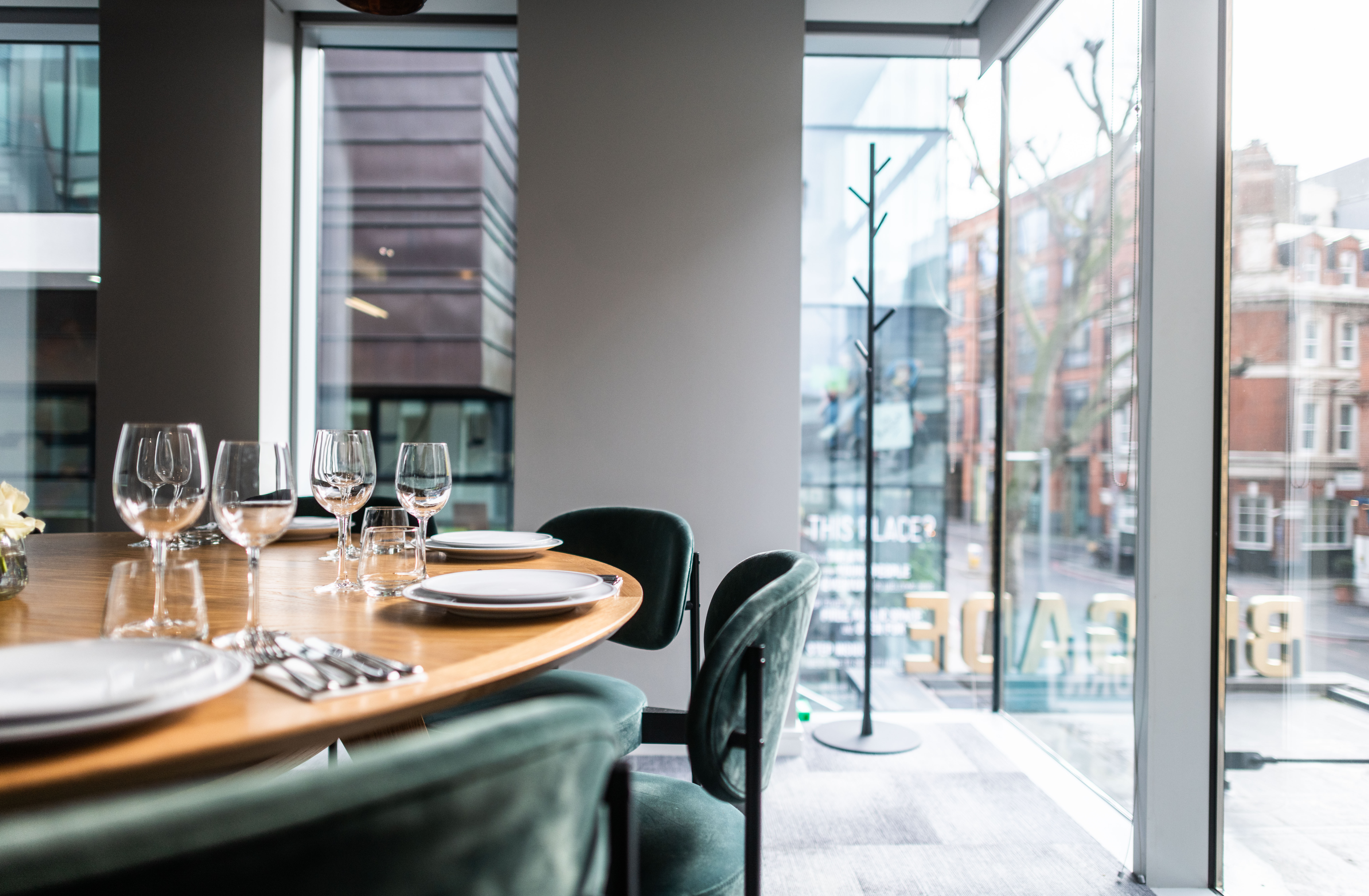 Stylish dining table at Leadenhall, perfect for upscale events and networking.