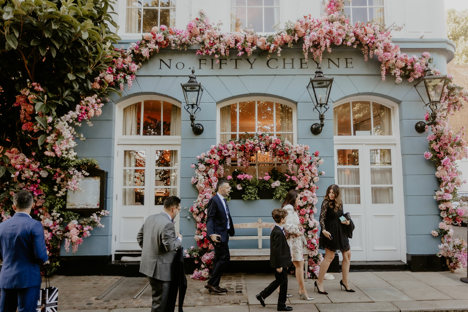 Elegant venue with floral decor, ideal for weddings and upscale events at No. Fifty Cheyne.