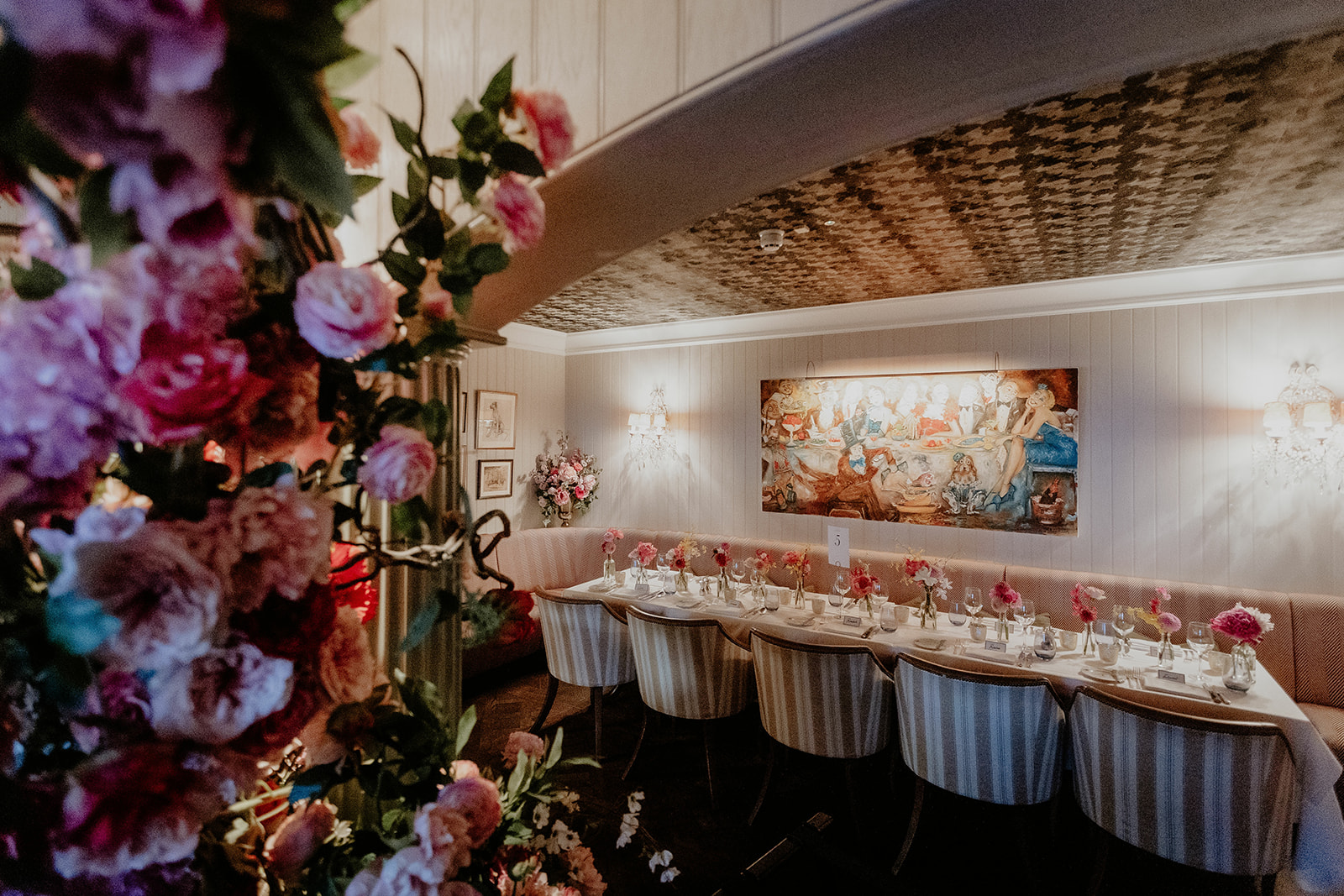 Elegant dining space at No. Fifty Cheyne, perfect for corporate dinners and gatherings.