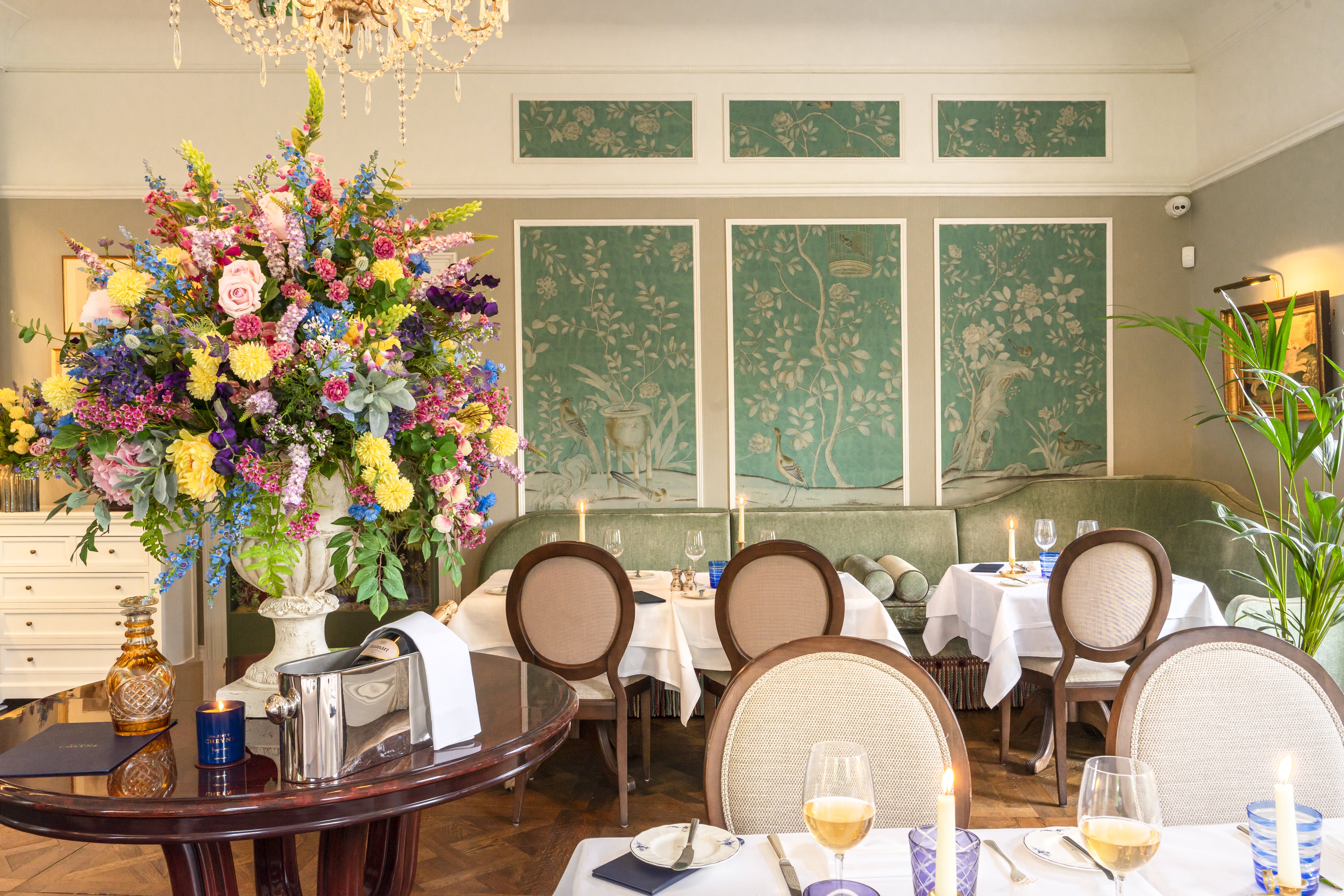 Elegant dining space at No. Fifty Cheyne, perfect for upscale events and private dinners.