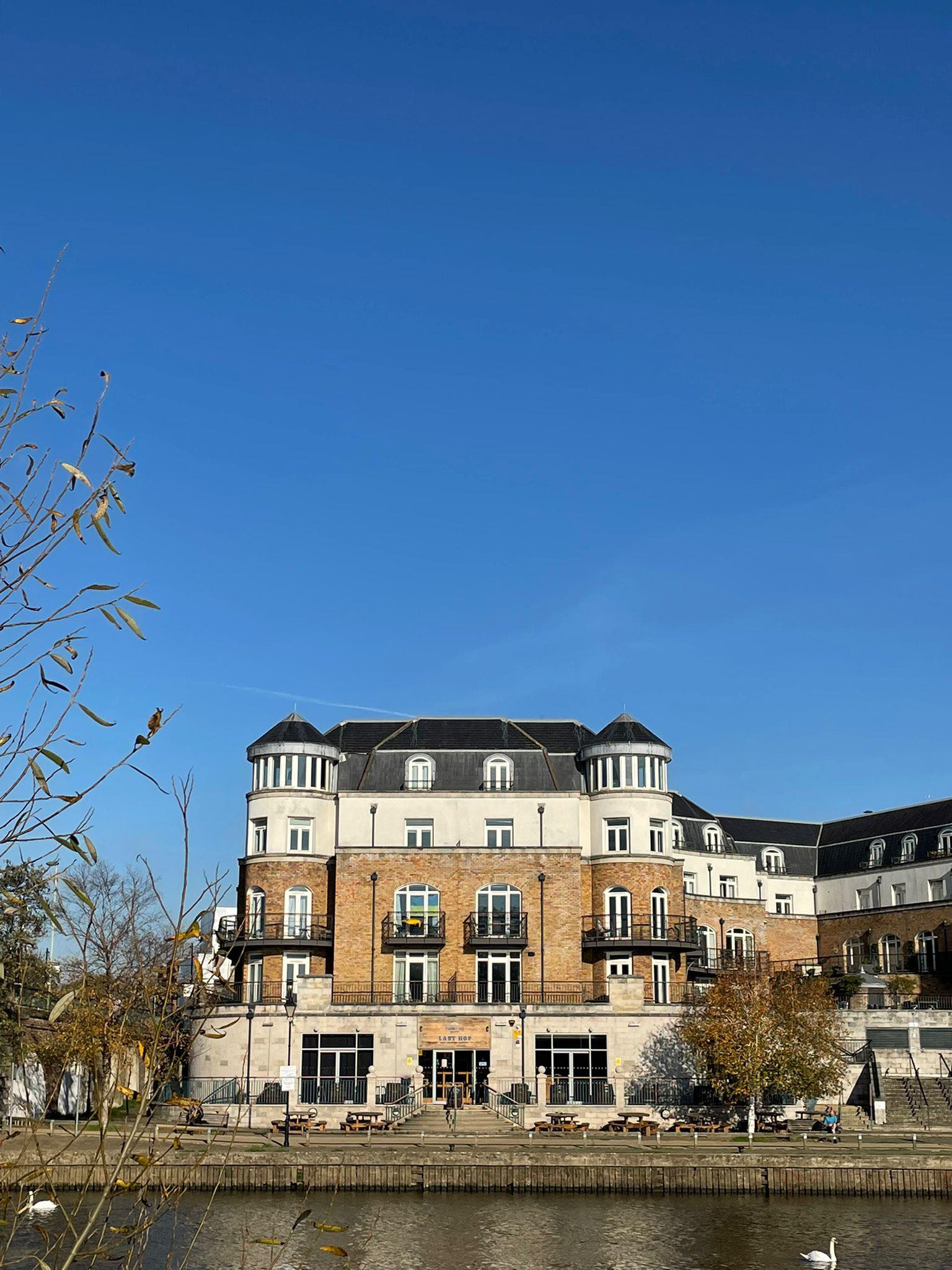 Elegant Main Bar at Last Hop, ideal for upscale outdoor events and receptions.