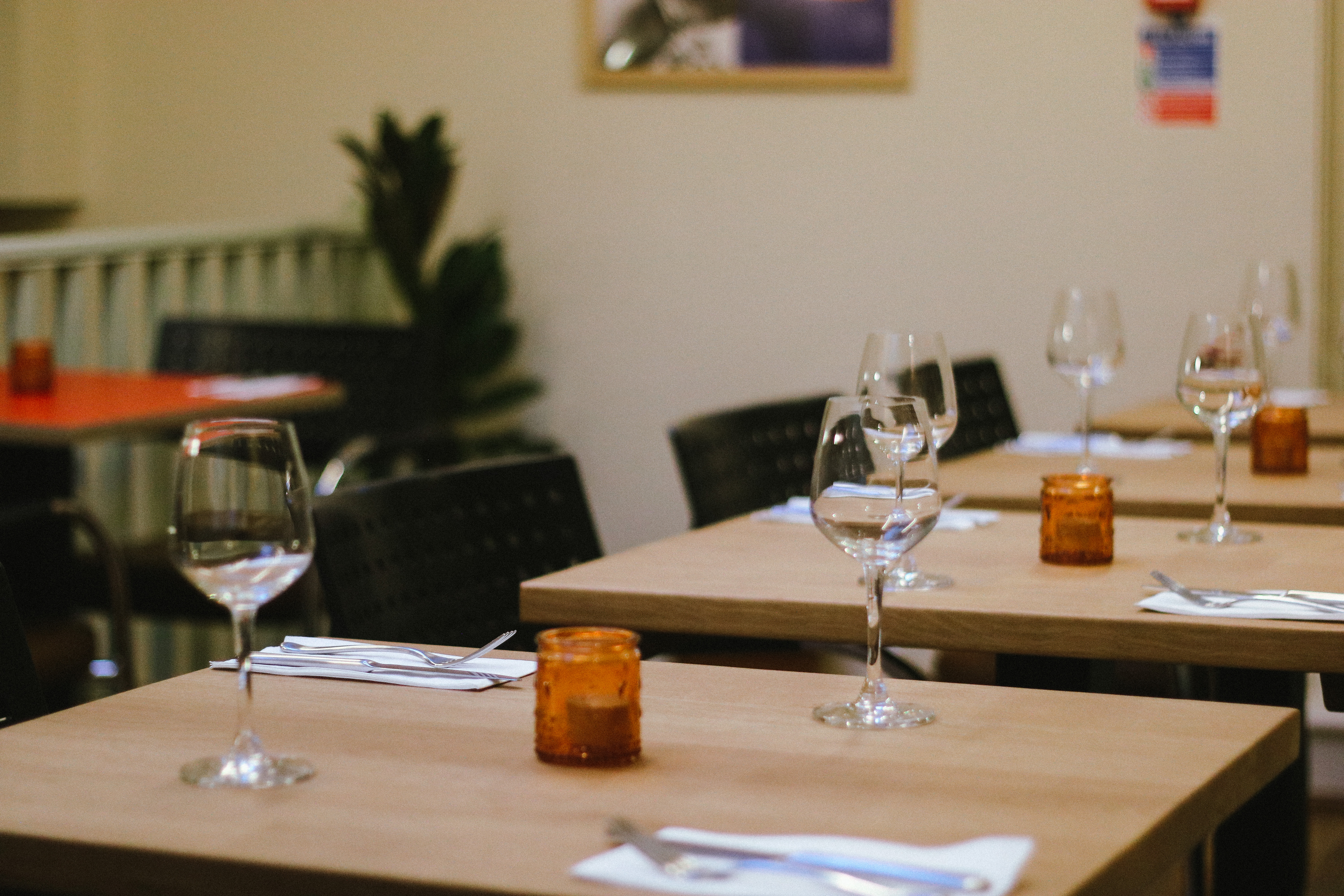 Private dining room at Bell & Viv, elegant setup for intimate gatherings and corporate dinners.