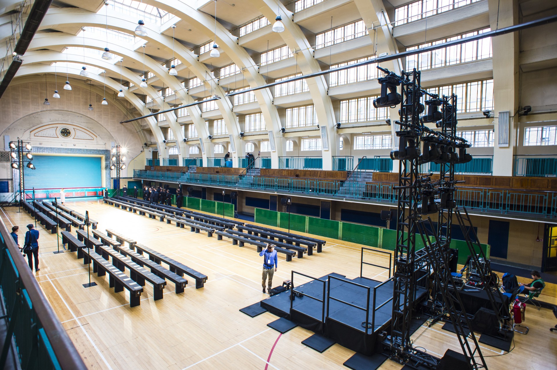Grand Events Hall in Seymour Leisure Centre, spacious venue for conferences and seminars.
