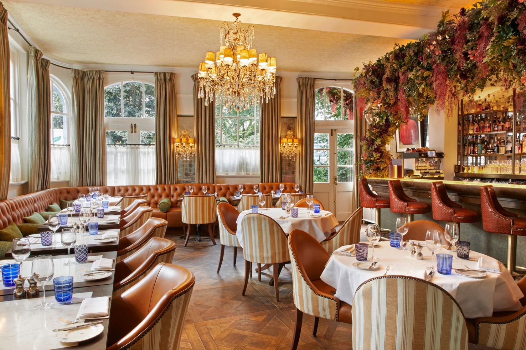 Elegant dining space at No. Fifty Cheyne for upscale events and intimate gatherings.