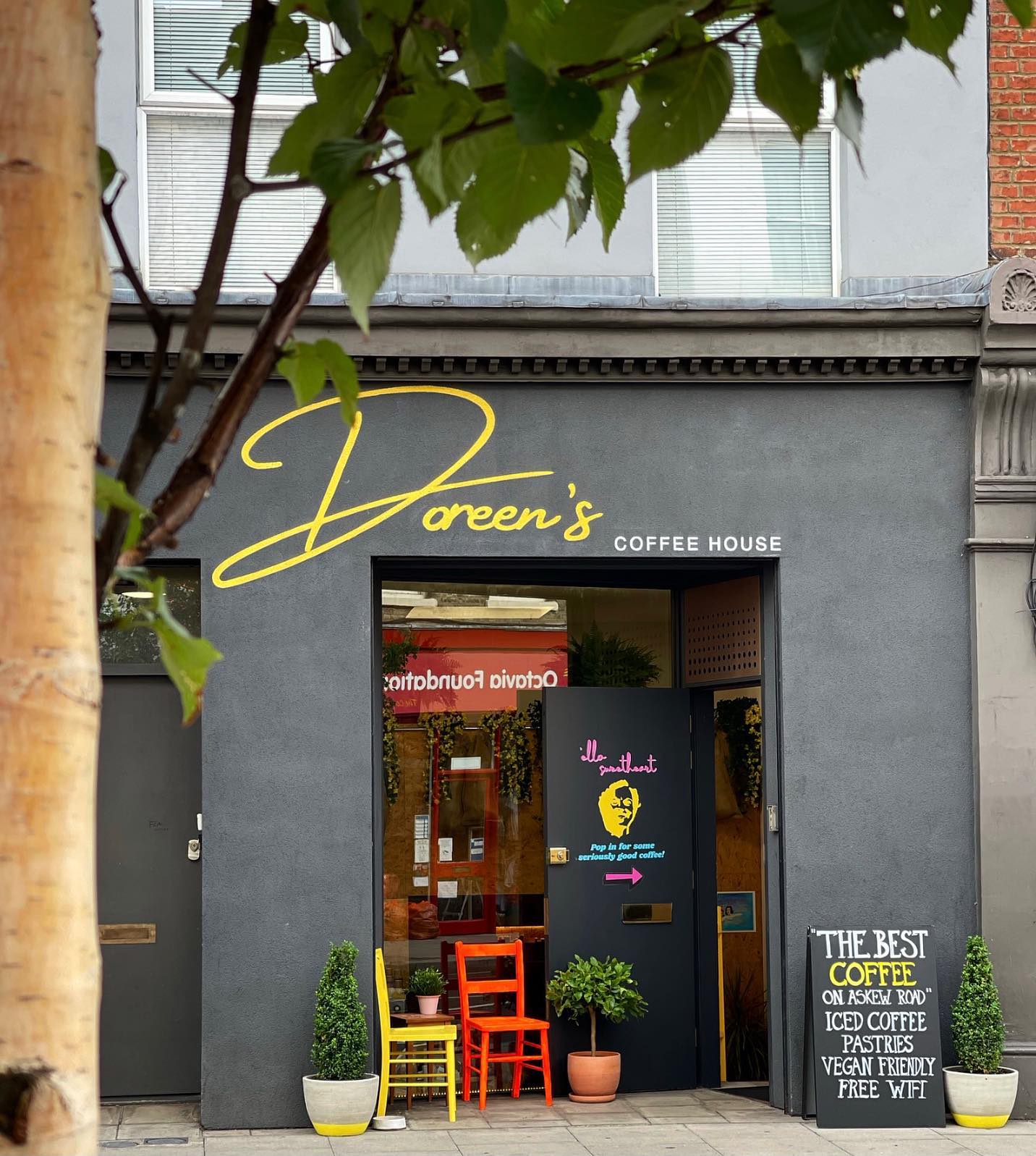 Doreen's Coffee House exterior, ideal for networking events and casual meetings.