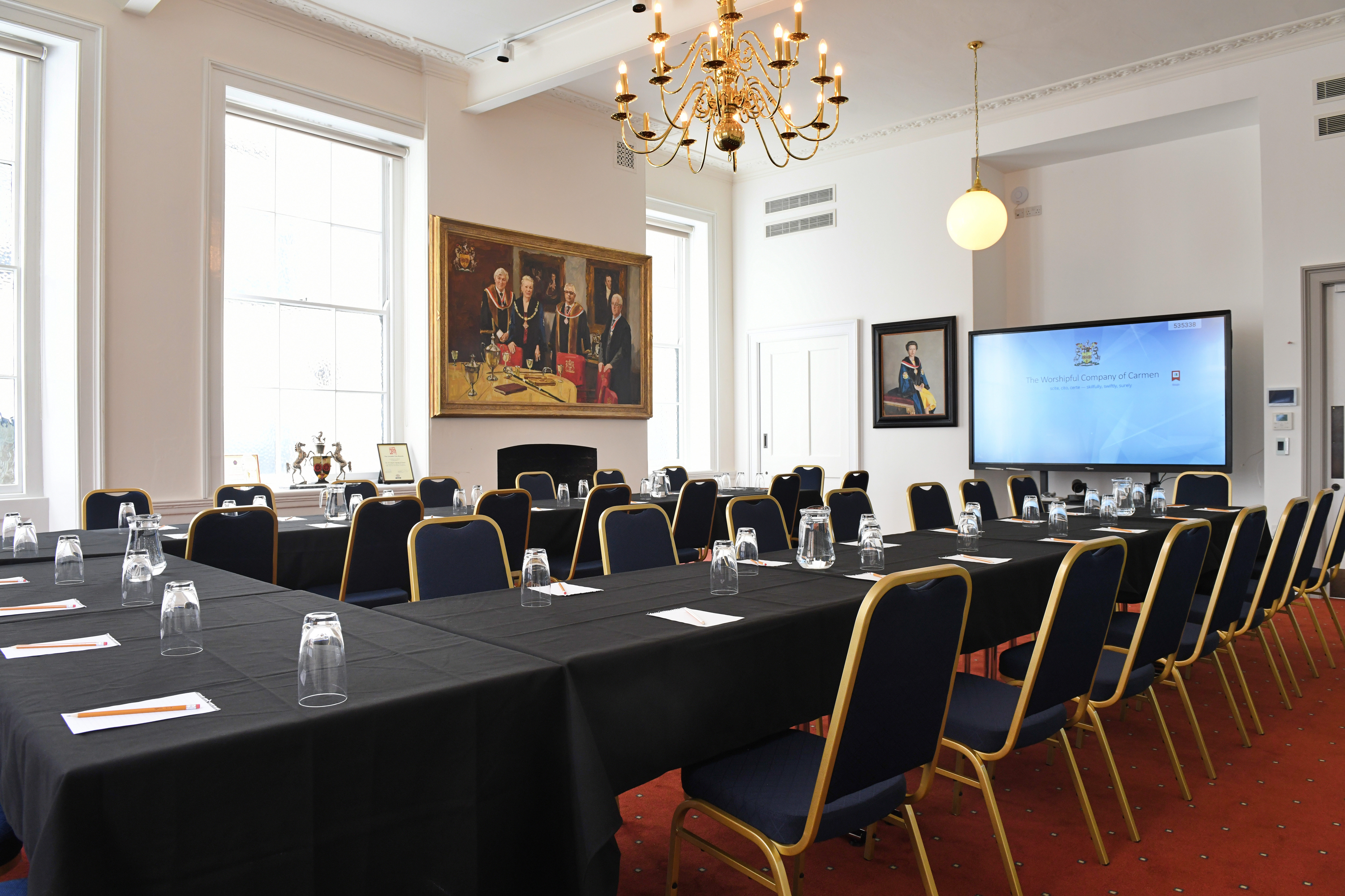 Livery room in Worshipful Company of Carmen, elegant meeting space for corporate events.