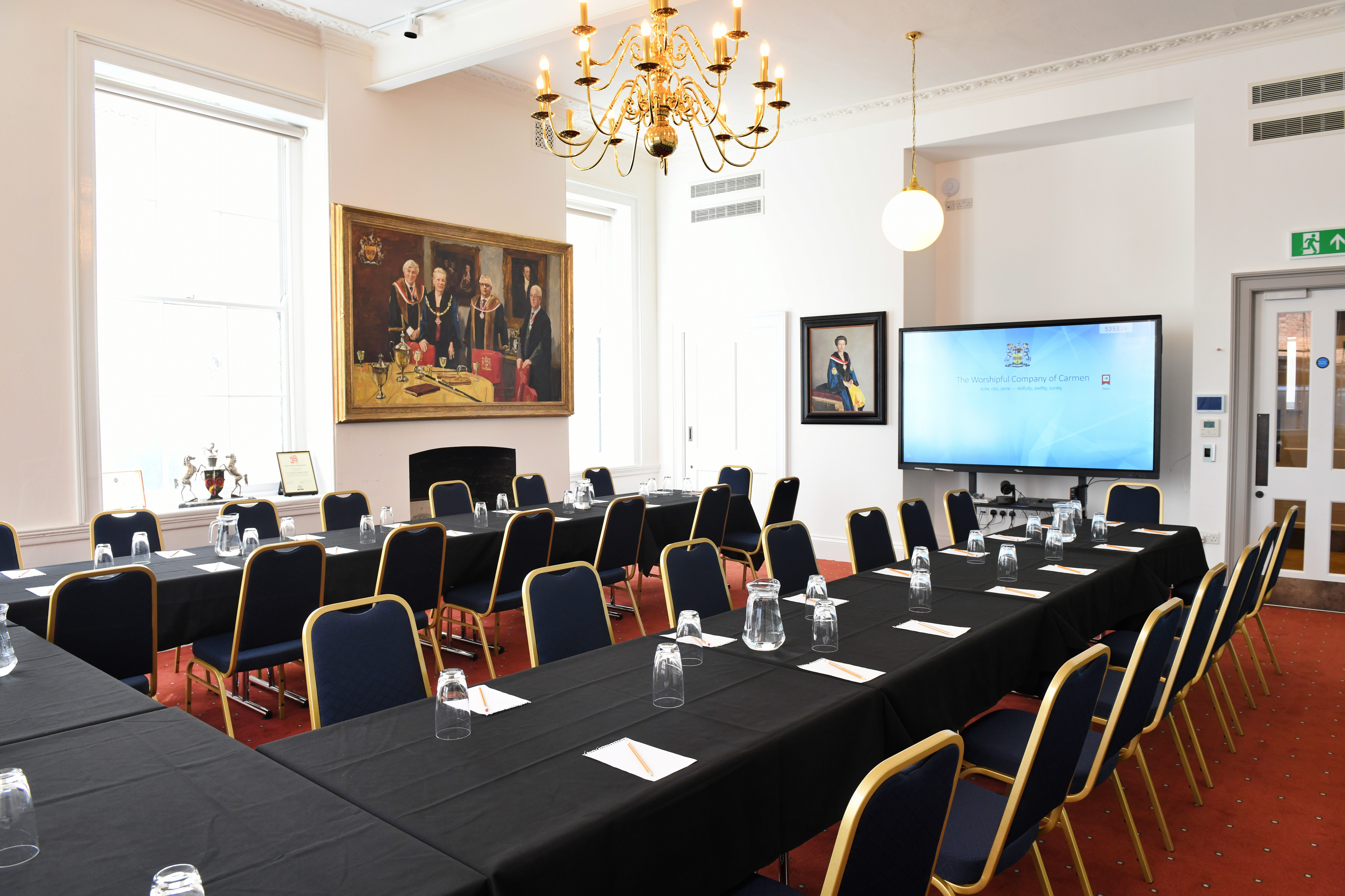 Livery room in Worshipful Company of Carmen, elegant decor for corporate meetings.