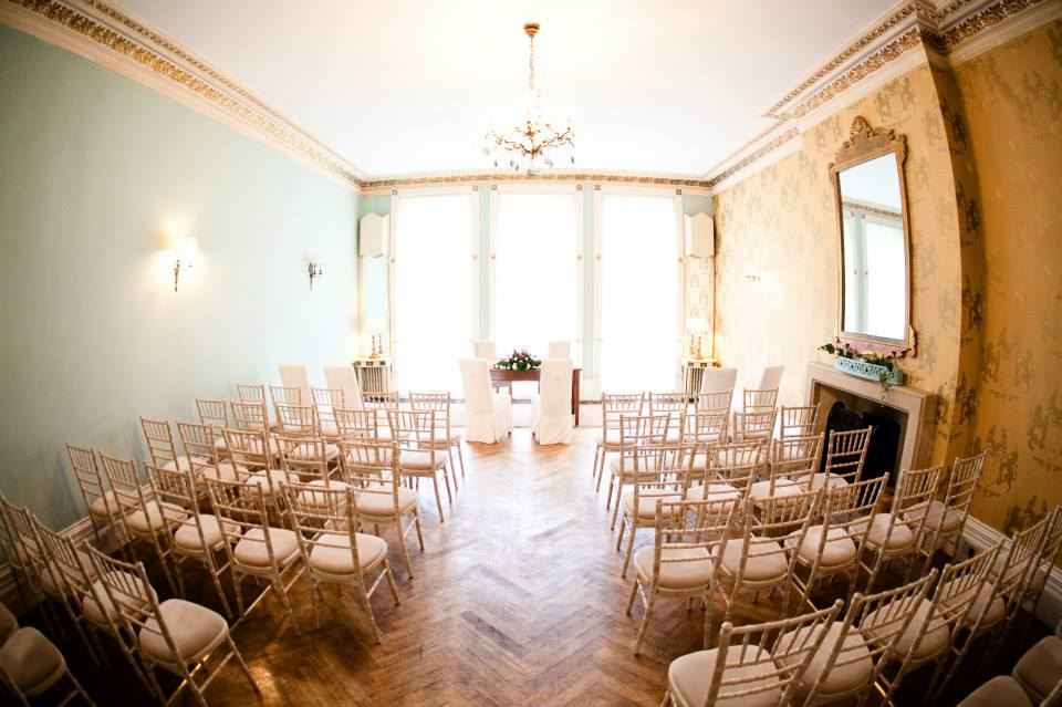 Elegant event space at Berrow Court with floral arrangement for intimate gatherings.