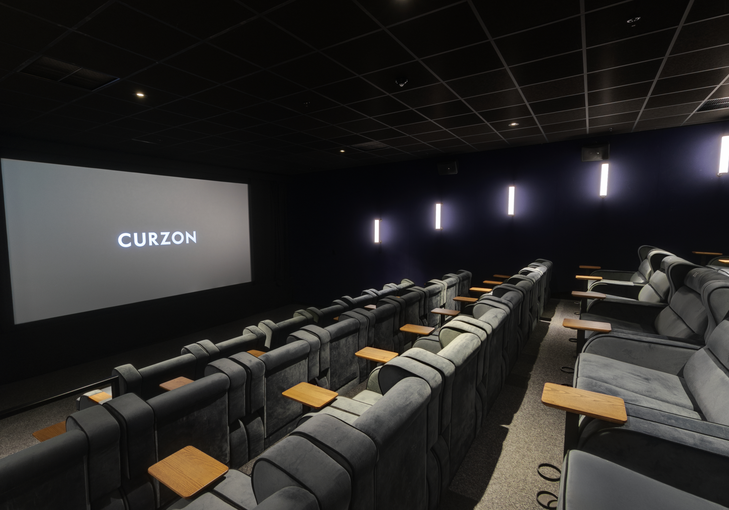 Curzon Kingston cinema screen with modern seating for private events and film screenings.