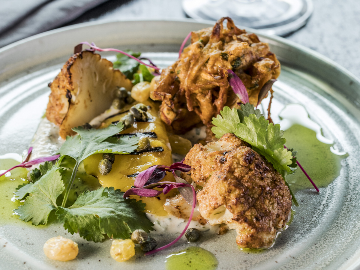 Roasted cauliflower dish at Concorde Conference Centre for upscale events and gourmet catering.