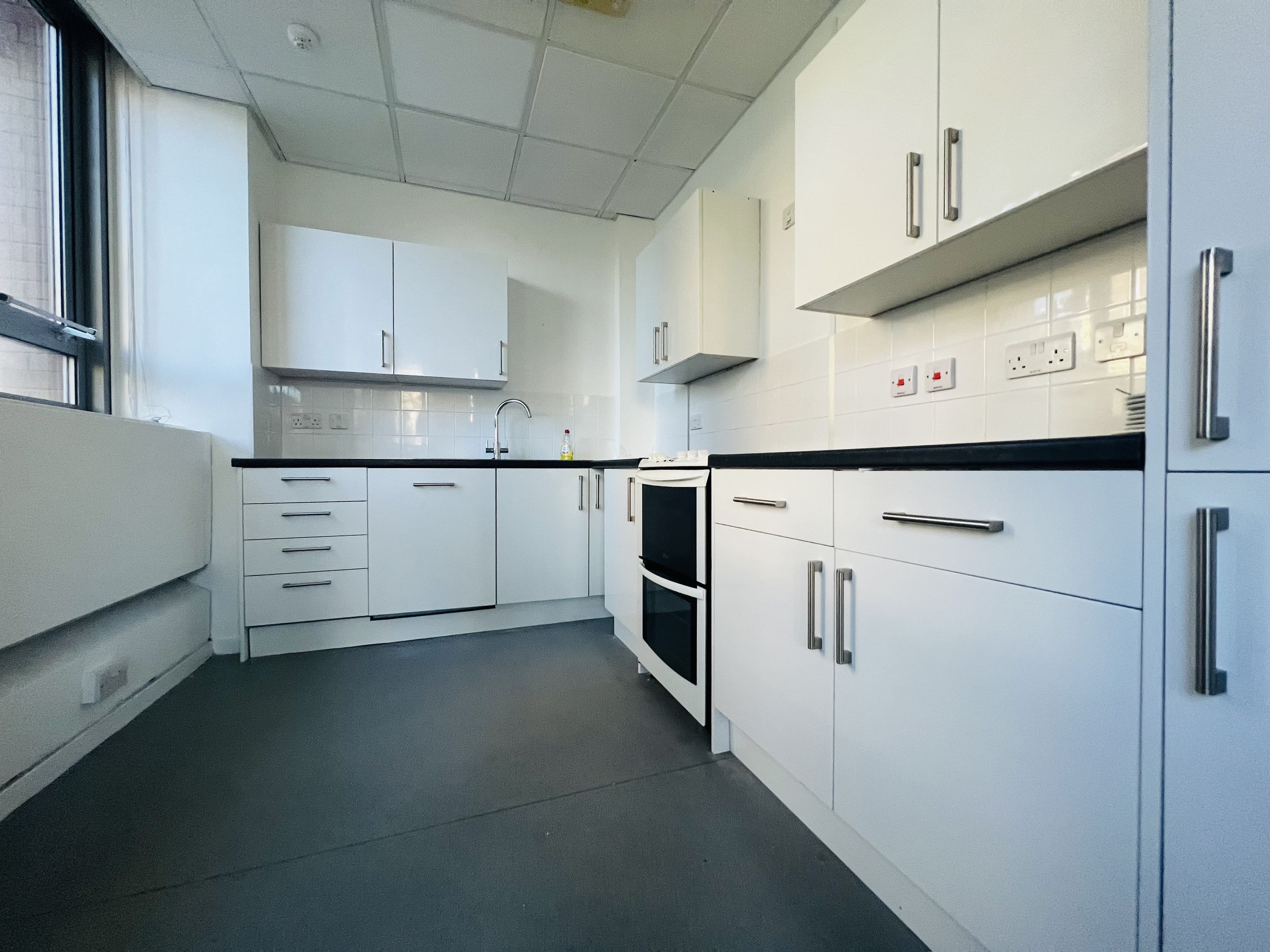 Modern kitchen in FACTORY 15 Event Space, perfect for catering at events in Barking.