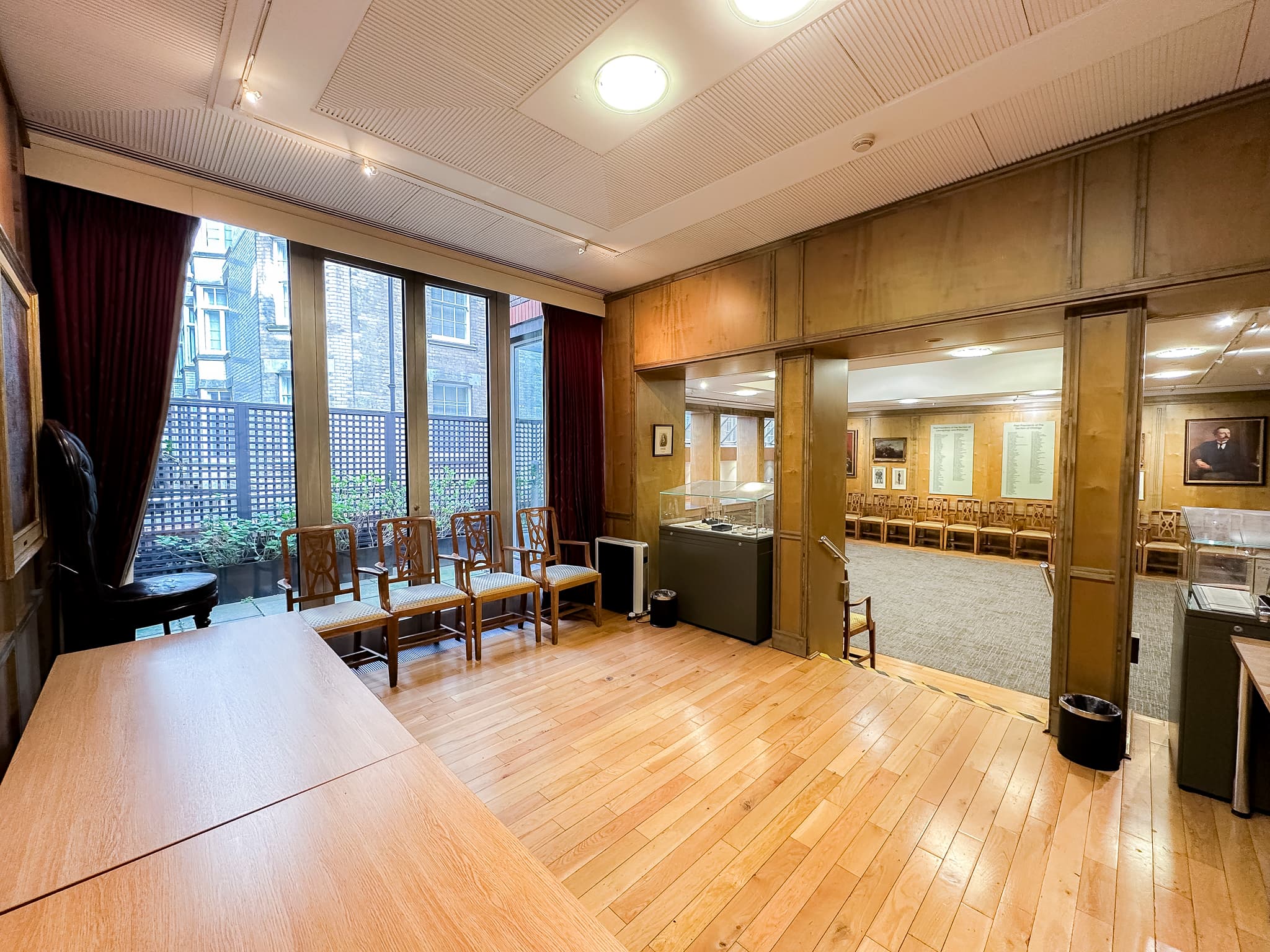 ENT Room at 1 Wimpole Street, featuring natural light and flexible seating for events.