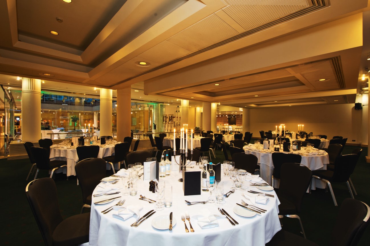 Elegant banquet room at Cavendish Room, ideal for corporate events and formal gatherings.