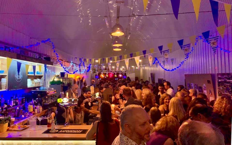 London City Runners event with vibrant decor and lively atmosphere for networking.