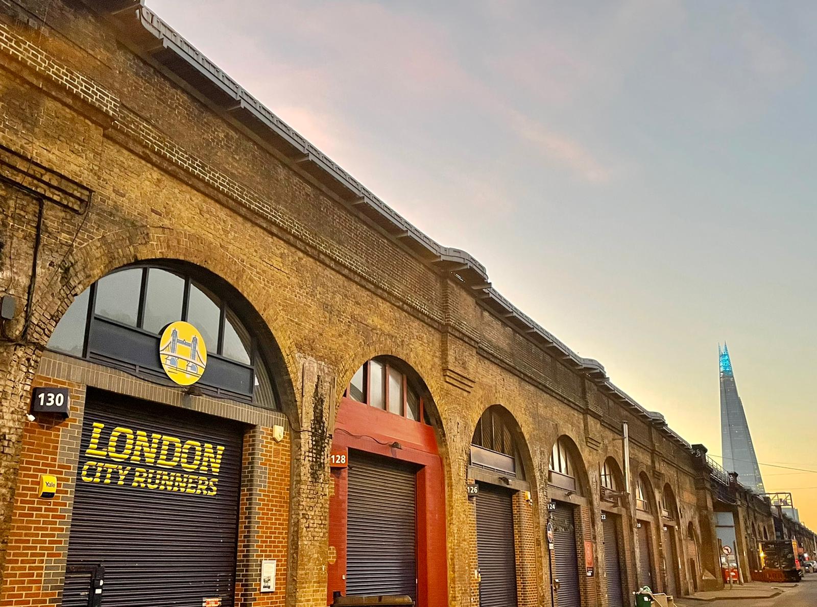 "London City Runners venue with arched architecture, ideal for corporate and social events."