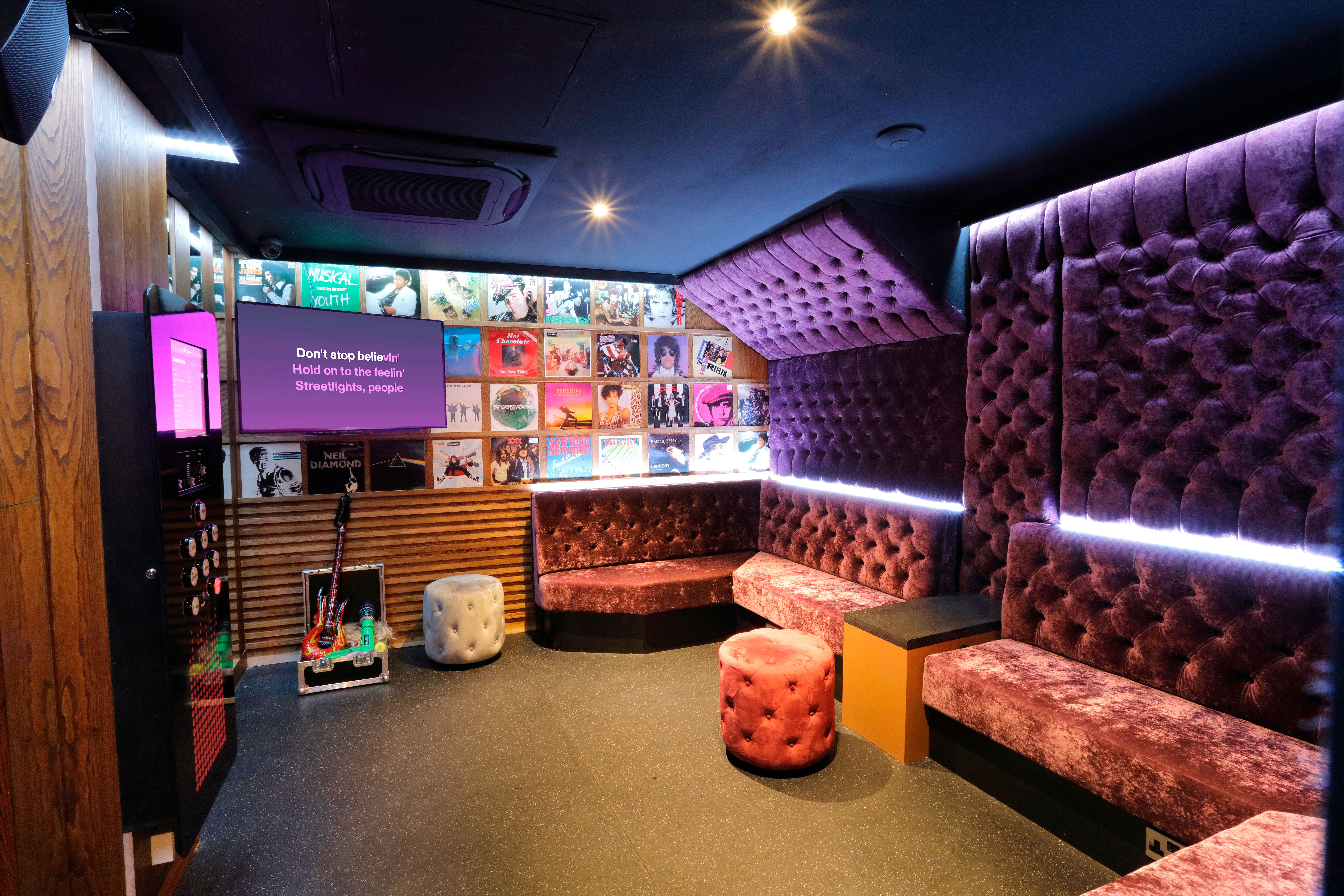 Stylish event space at Lucky Voice Holborn, perfect for gatherings and team-building activities.