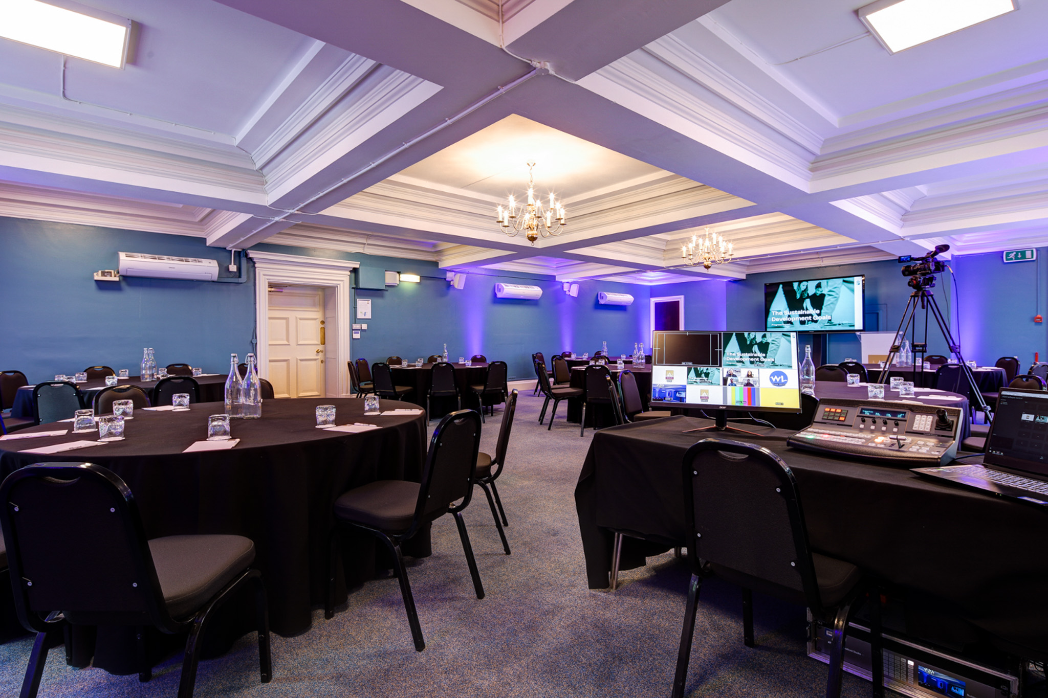 Donald English in Central Hall Westminster, a modern meeting space for conferences and workshops.