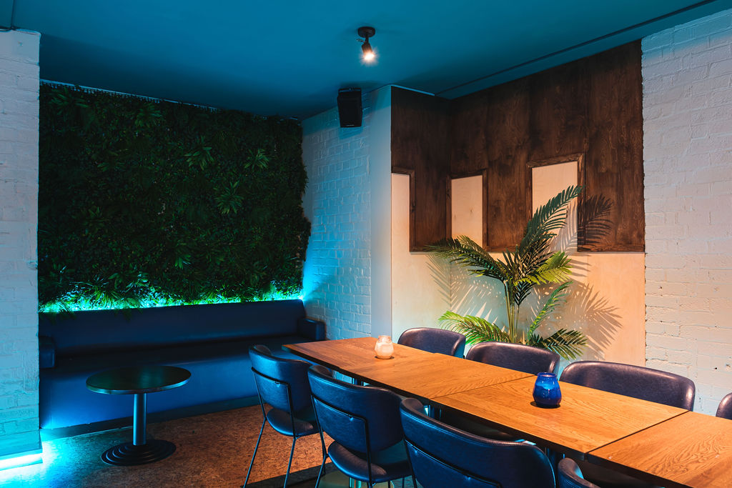 Stylish meeting space with greenery for intimate gatherings at Star by Liverpool Street.