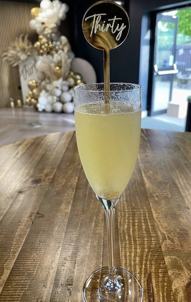 Elegant cocktail in a sports bar, perfect for networking events and celebrations.