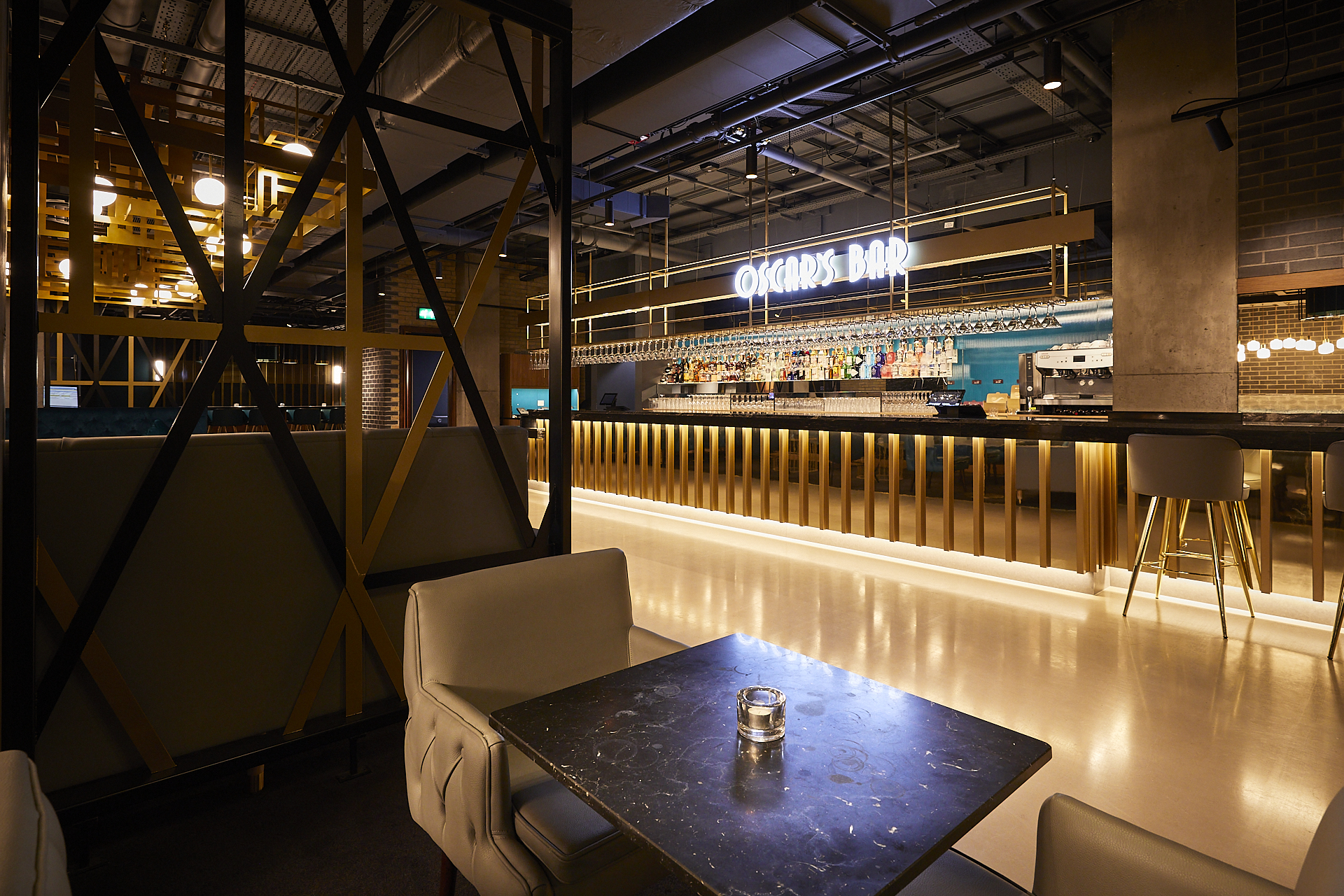 Modern bar at ODEON Luxe Islington, perfect for networking and casual meetings.