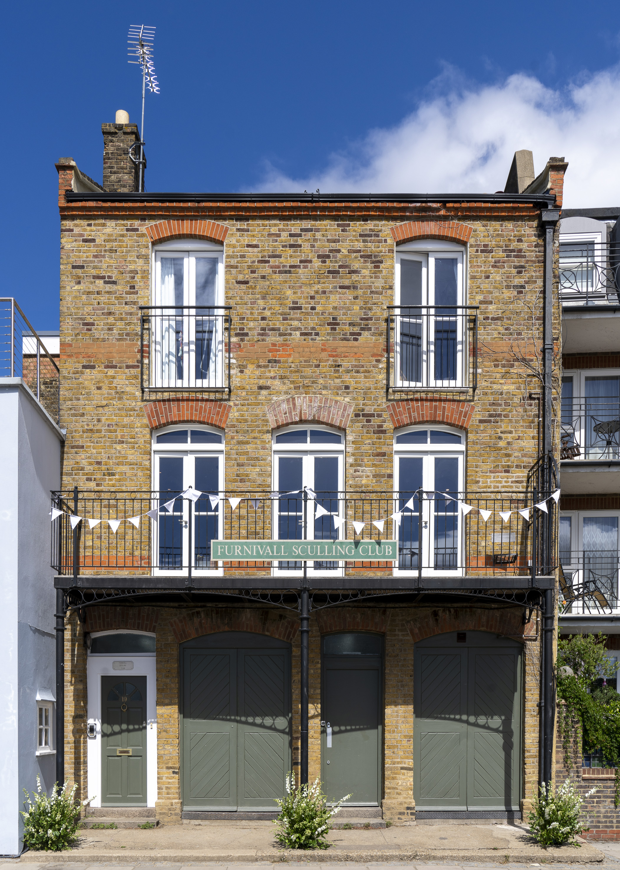 Furnivall Club Room with brick facade, perfect for intimate gatherings and events.